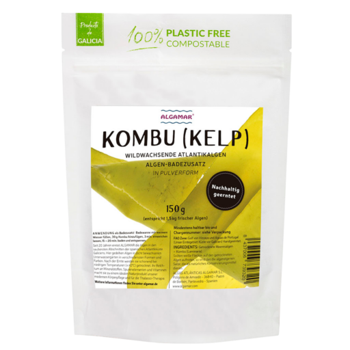 Produktfoto Algamar Kombu Algen Pulver 150g Packung Vorderseite