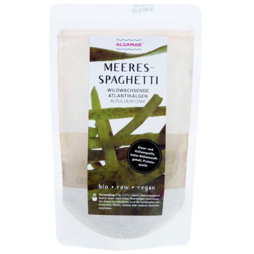 Produktfoto Algamar Meeresspaghetti Algen 100g Packung Vorderseite