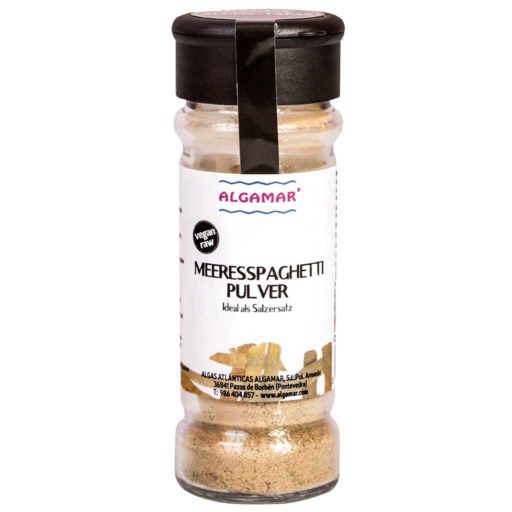 Produktfoto Algen-Gewürz aus Meeresspaghetti Pulver 70g Glas