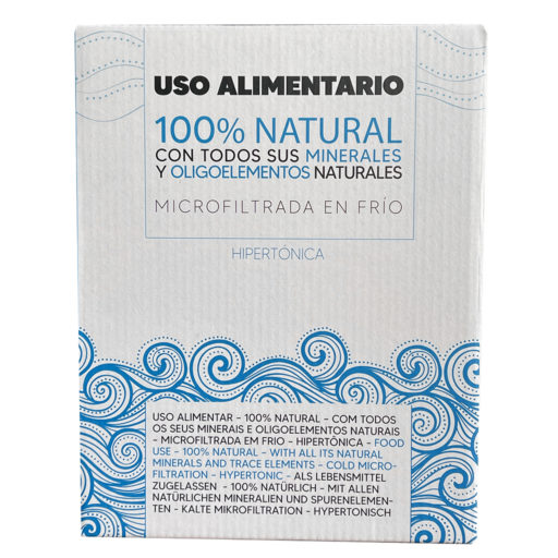 Produktfoto Atlantik Meerwasser 3 Liter Bag-in-Box Rückseite