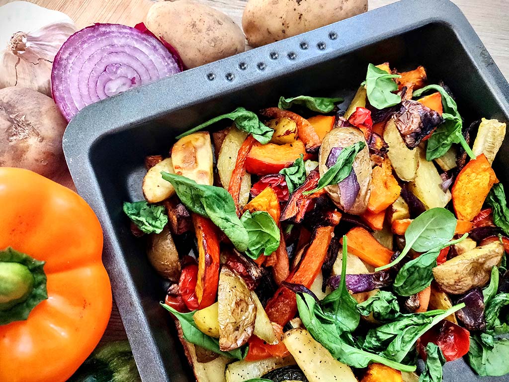 Ofengemüse mit Algen für Salat von Algamar