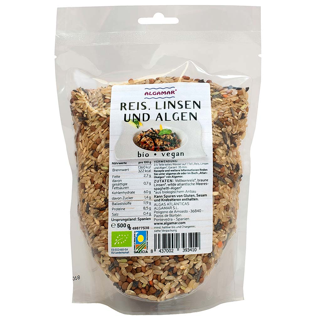 Reis, Linsen und Algen 500g (bio, vegan)