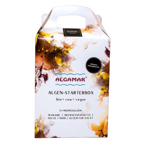 Produktfoto Vorderseite der Algamar Meeresalgen Starterbox Vorderseite