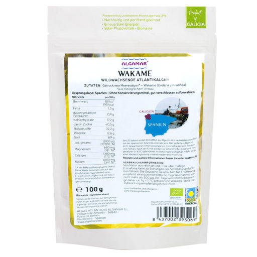 Produktfoto Wakame Blätter Rückseite